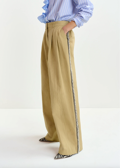 Iso Rhinestone Tape Pants