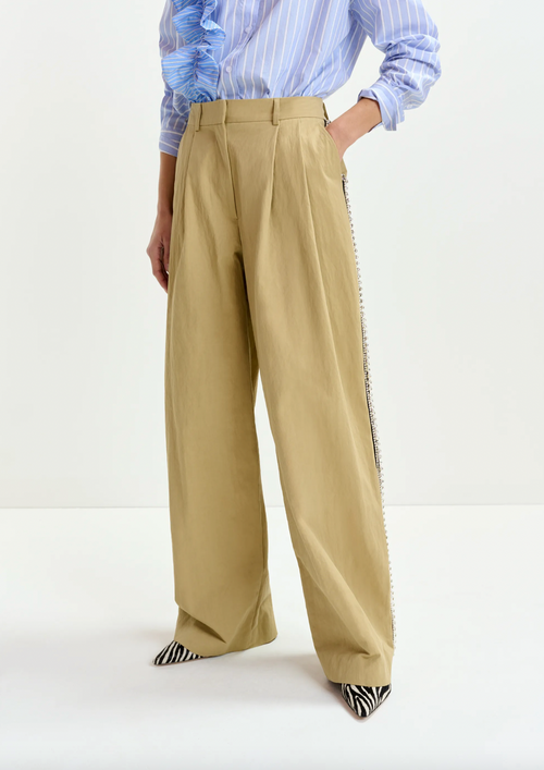 Iso Rhinestone Tape Pants