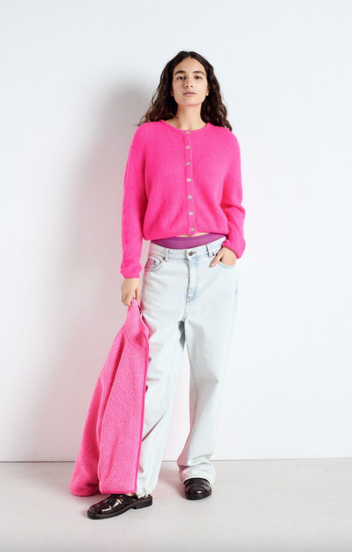 Vitow Cardigan Neon Pink