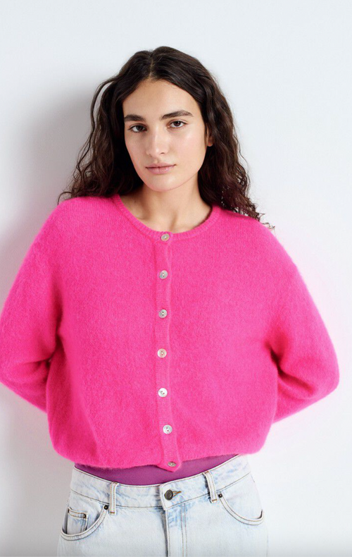 Vitow Cardigan Neon Pink