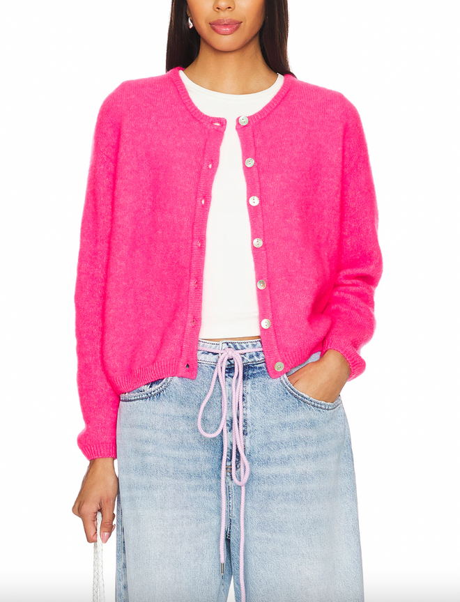 Vitow Cardigan Neon Pink