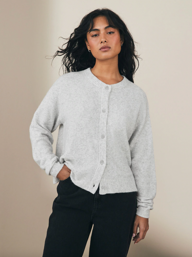 Damsville Cardigan Heather Grey