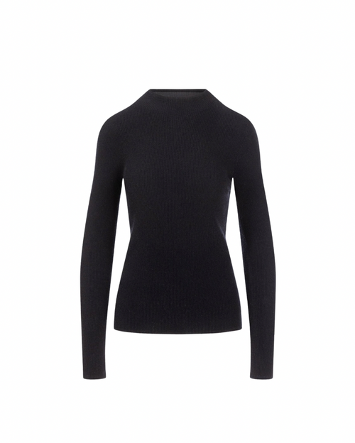 Ribbed Knit Mock-neck Sweater