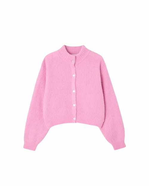 East Cardigan Bubble Pink Melange