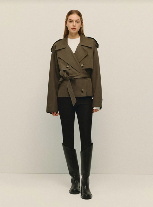 Eleanor Cropped Trench Coat