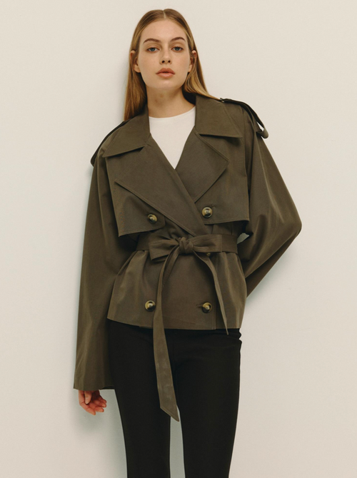 Eleanor Cropped Trench Coat