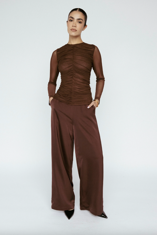 Satin Wide Leg Pant