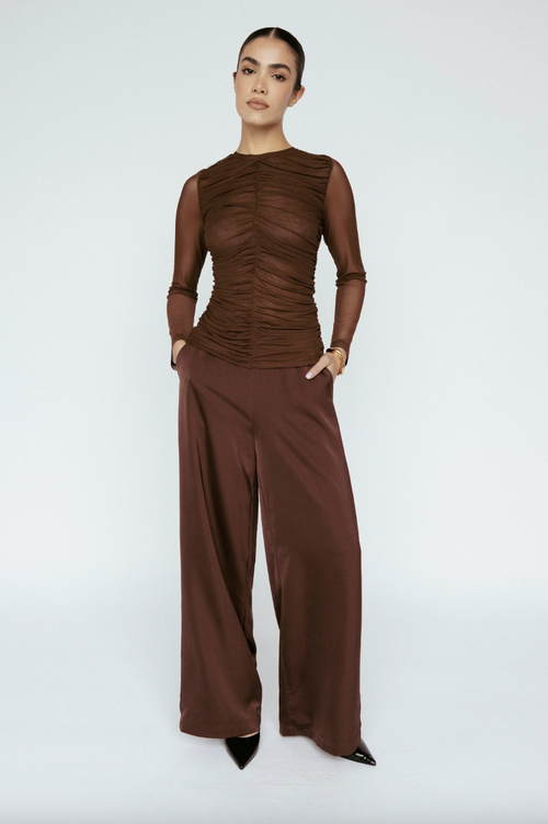 Mesh Gather Front Top