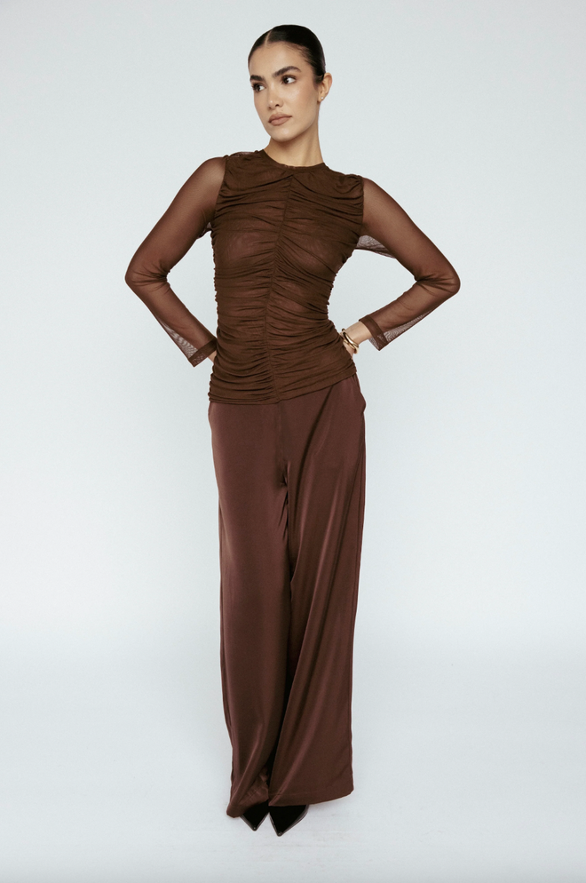 Mesh Gather Front Top