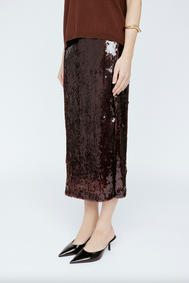 Sequin Midi Skirt