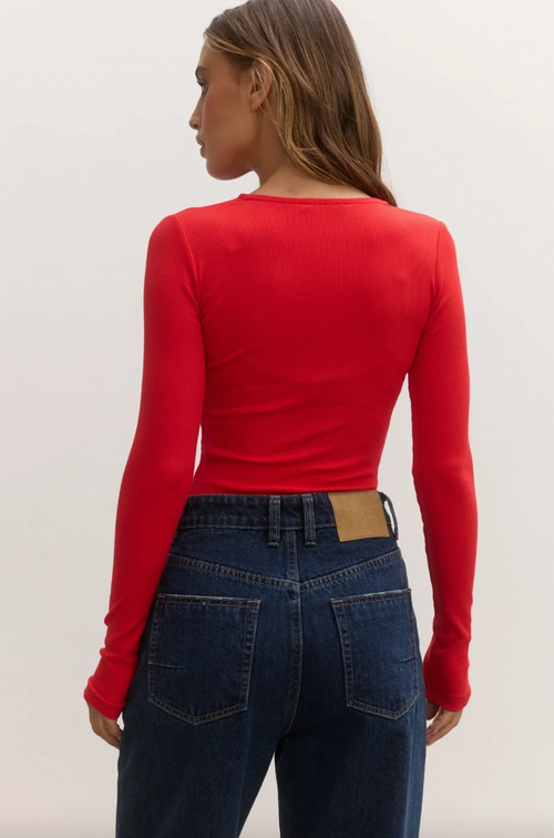 Lara Bodysuit - Cherry Red
