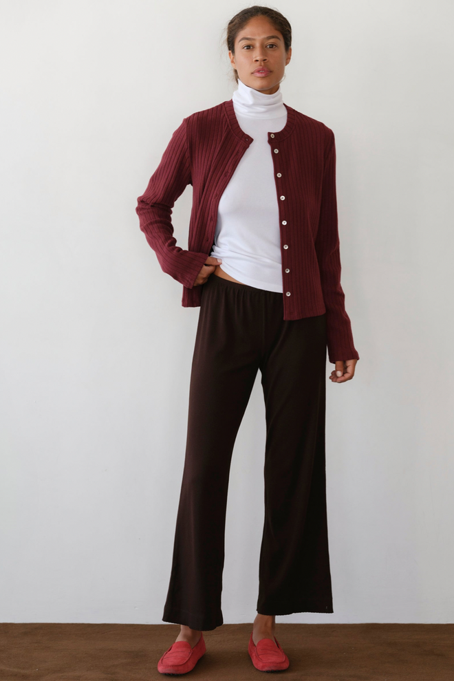 The Baby Rib Scallop Pant