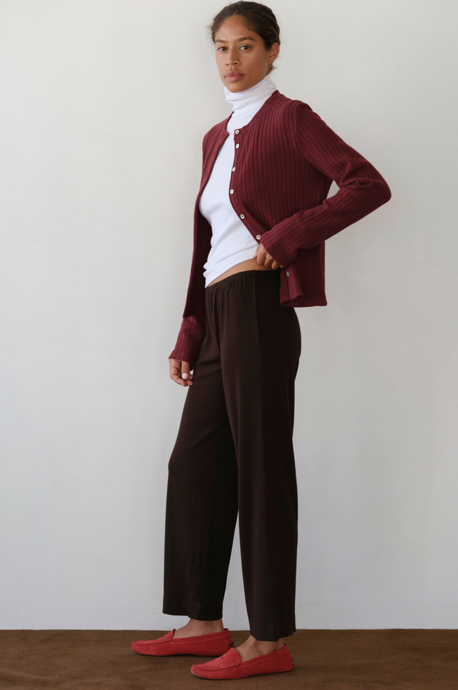 The Baby Rib Scallop Pant