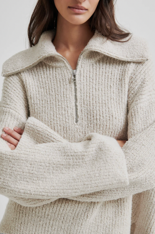 Gerda Knit Zip Collar