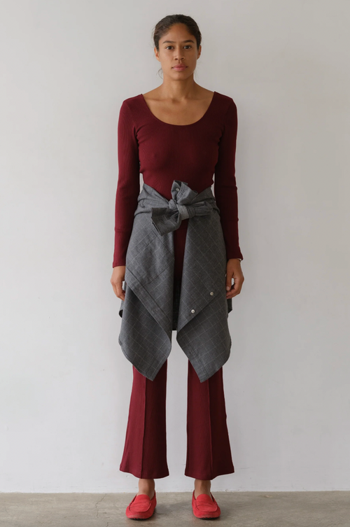 The Rib Kick Flare Oxblood