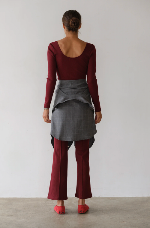 The Rib Kick Flare Oxblood