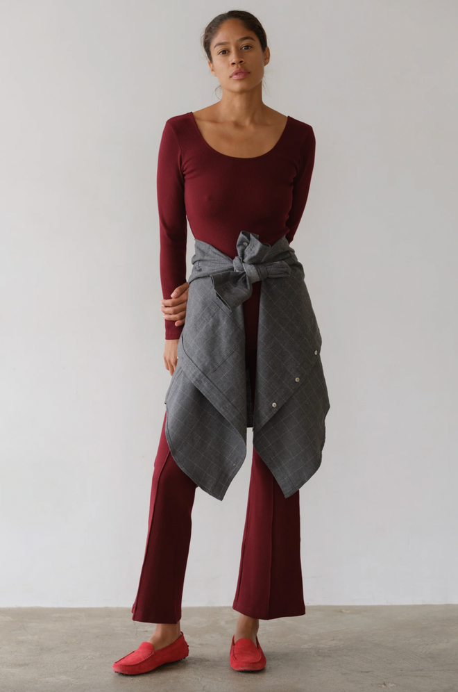 The Rib Kick Flare Oxblood