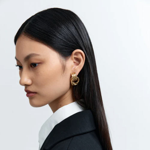 Mini Knot Gold Earrings
