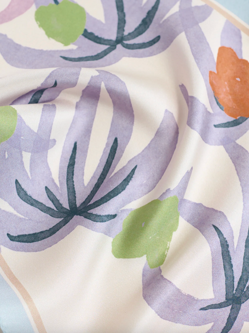 "Ethereal Mirage" Silk Diamond Neckerchief - Pastel