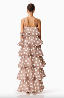 Sola Polkadot Tiered Maxi Dress