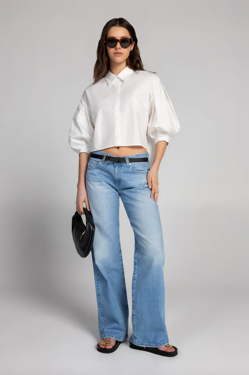 Simply Puff Sleeve Shirt - Timeless Pearl