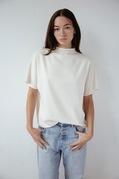 Satin Batwing Tee
