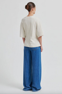 Enora Brooch Tee - Soft Beige