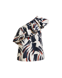 Jillian Asymmetric Ruffle Top