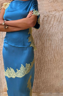 Blue and Lemon Millie Skirt