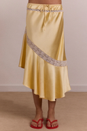 Delphia Satin Midi Skirt