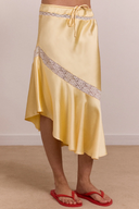 Delphia Satin Midi Skirt