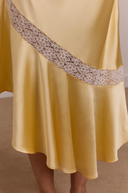 Delphia Satin Midi Skirt