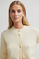 Andrea Rib Knit Cardigan Alabaster Gleam