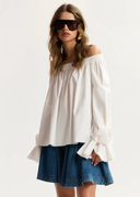 Jofie Rosette Pop Top White
