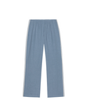The Linen Crop Racer Stripe Pant Lapis