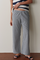 The Cotton Gingham Stripe Crop Pant