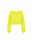 Cornelia Cropped Cardigan Neon Yellow