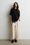 Vaccara Lace Tee Black