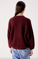 East Cardigan Burgundy Melange