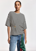 Kriss Striped T-Shirt with Brooch