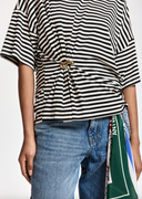 Kriss Striped T-Shirt with Brooch