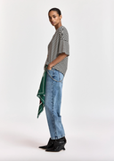Kriss Striped T-Shirt with Brooch