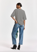 Kriss Striped T-Shirt with Brooch