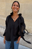 Black Ruffle Shirt