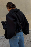 Black Ruffle Shirt