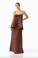 Rosera Satin Bow Maxi Dress
