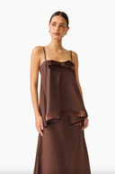 Rosera Satin Bow Maxi Dress