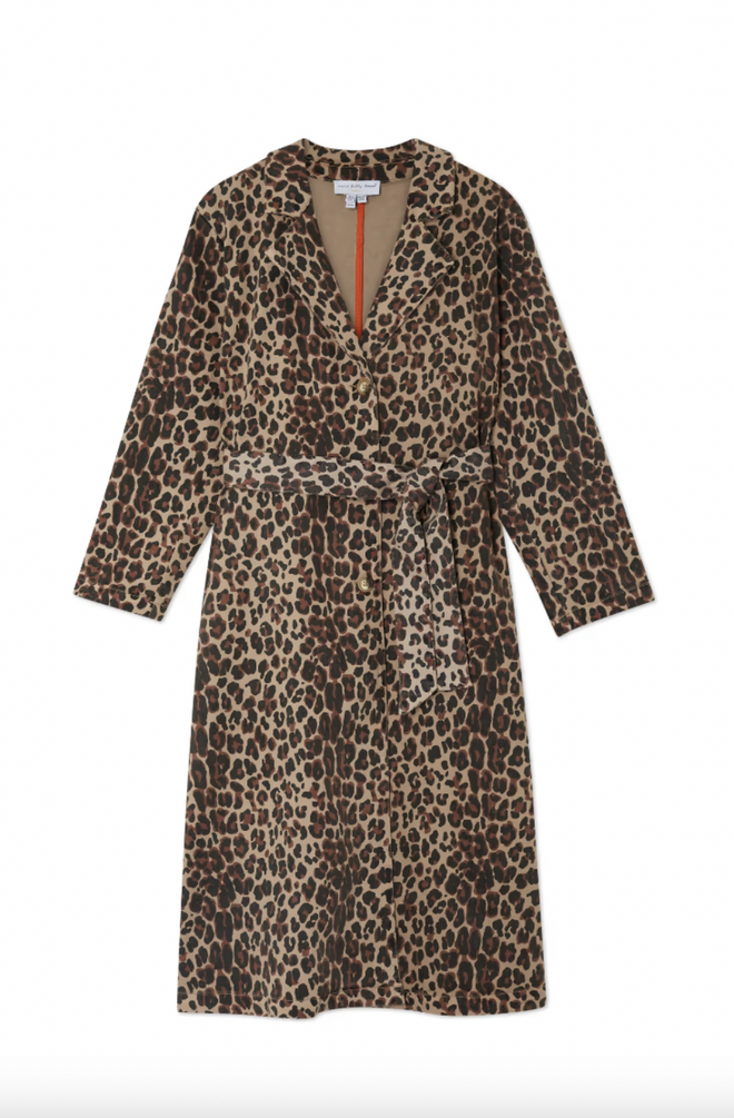 Lucia Leopard Denim Coat
