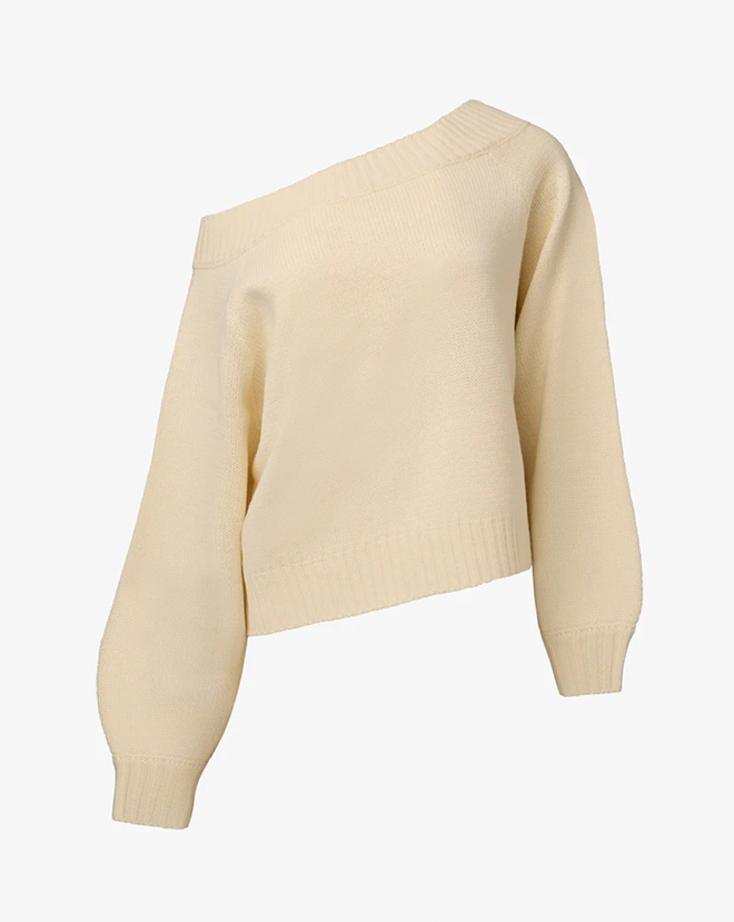 Off Shoulder Sweater Ivory