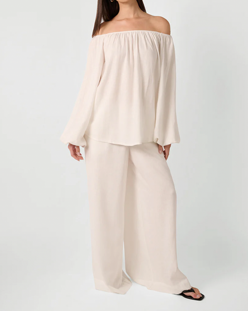 Wide Leg Linen Blend Pants